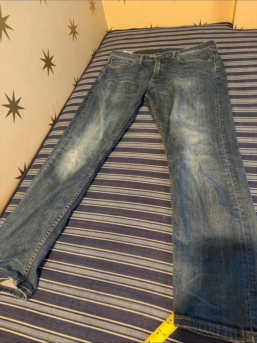 Levi’s Men's Blue Washed Straight-Leg Jeans w33 l 30